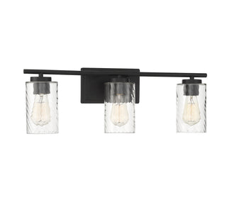 Mbath Three Light Bathroom Vanity in Matte Black