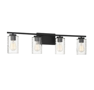 Mbath Four Light Bathroom Vanity in Matte Black