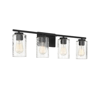 Mbath Four Light Bathroom Vanity in Matte Black