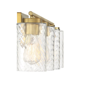 Mbath Four Light Bathroom Vanity in Natural Brass