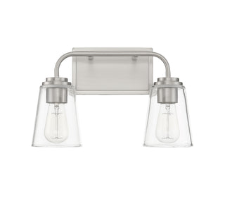 Mbath Two Light Bathroom Vanity in Brushed Nickel