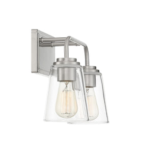 Mbath Two Light Bathroom Vanity in Brushed Nickel