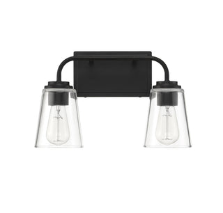 Mbath Two Light Bathroom Vanity in Matte Black