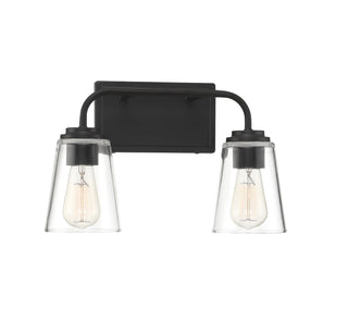 Mbath Two Light Bathroom Vanity in Matte Black