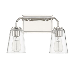 Mbath Two Light Bathroom Vanity in Polished Nickel
