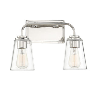 Mbath Two Light Bathroom Vanity in Polished Nickel