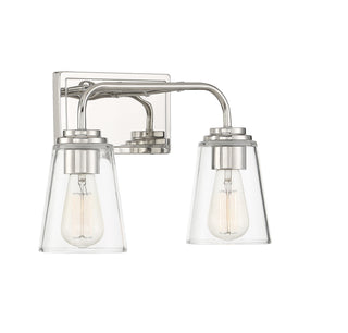Mbath Two Light Bathroom Vanity in Polished Nickel