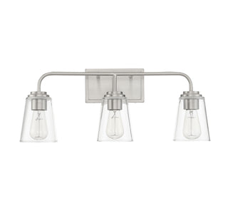 Mbath Three Light Bathroom Vanity in Brushed Nickel