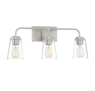 Mbath Three Light Bathroom Vanity in Brushed Nickel