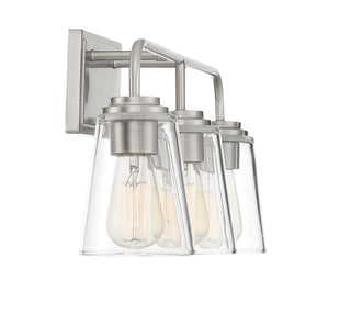 Mbath Three Light Bathroom Vanity in Brushed Nickel
