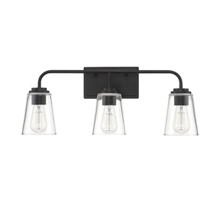 Mbath Three Light Bathroom Vanity in Matte Black
