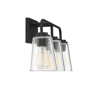 Mbath Three Light Bathroom Vanity in Matte Black