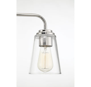 Mbath Three Light Bathroom Vanity in Polished Nickel