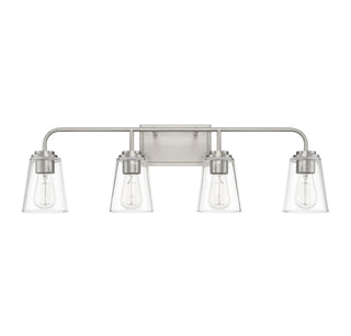 Mbath Four Light Bathroom Vanity in Brushed Nickel