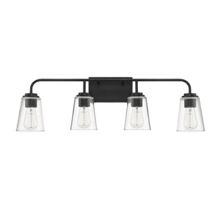 Mbath Four Light Bathroom Vanity in Matte Black