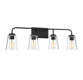 Mbath Four Light Bathroom Vanity in Matte Black