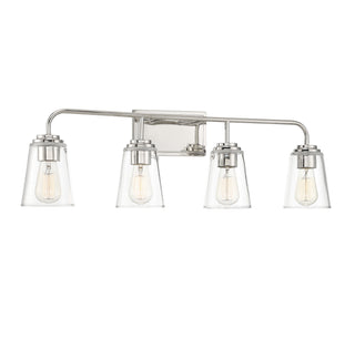 Mbath Four Light Bathroom Vanity in Polished Nickel