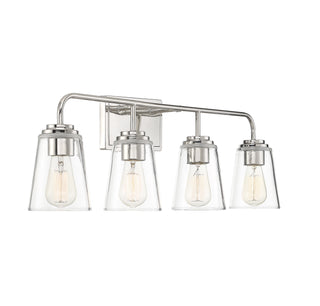 Mbath Four Light Bathroom Vanity in Polished Nickel