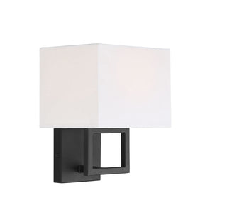 Mscon One Light Wall Sconce in Matte Black