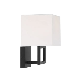 Mscon One Light Wall Sconce in Matte Black