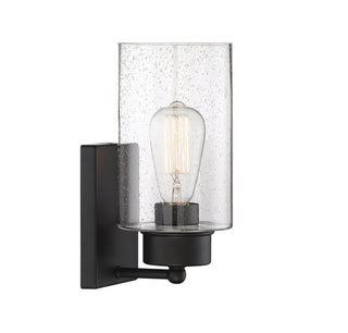 Mscon One Light Wall Sconce in Matte Black