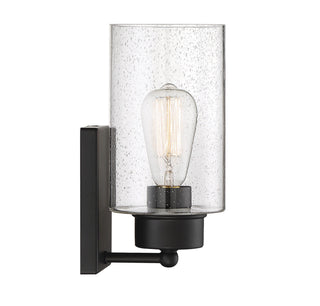 Mscon One Light Wall Sconce in Matte Black