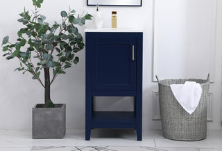 Aubrey Single Bathroom Vanity in Blue