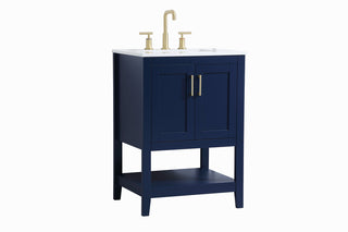 Aubrey Single Bathroom Vanity in Blue