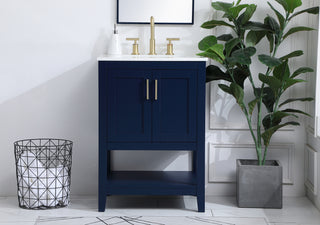 Aubrey Single Bathroom Vanity in Blue