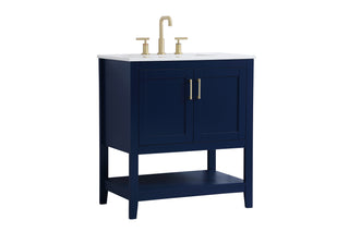 Aubrey Single Bathroom Vanity in Blue