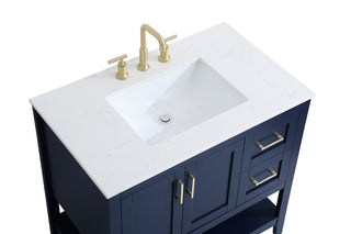 Aubrey Single Bathroom Vanity in Blue