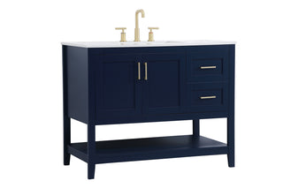 Aubrey Single Bathroom Vanity in Blue
