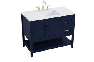 Aubrey Single Bathroom Vanity in Blue