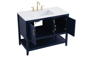 Aubrey Single Bathroom Vanity in Blue