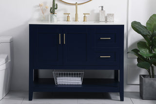 Aubrey Single Bathroom Vanity in Blue