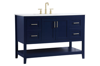 Aubrey Single Bathroom Vanity in Blue