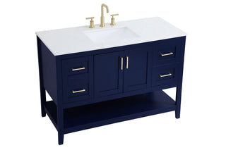 Aubrey Single Bathroom Vanity in Blue