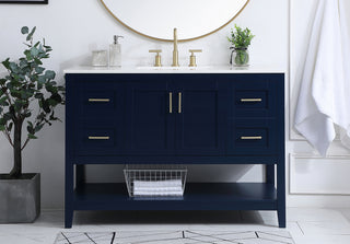 Aubrey Single Bathroom Vanity in Blue
