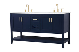 Aubrey Double Bathroom Vanity in Blue
