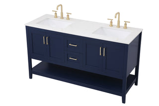Aubrey Double Bathroom Vanity in Blue
