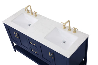 Aubrey Double Bathroom Vanity in Blue