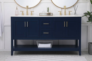 Aubrey Double Bathroom Vanity in Blue