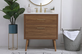 Boise Bathroom Vanity Set in Walnut Brown