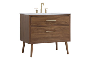 Boise Bathroom Vanity Set in Walnut Brown