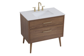 Boise Bathroom Vanity Set in Walnut Brown