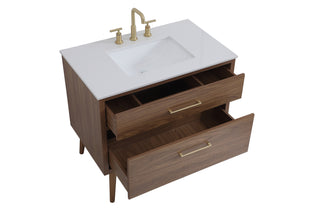 Boise Bathroom Vanity Set in Walnut Brown