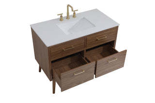 Boise Bathroom Vanity Set in Walnut Brown