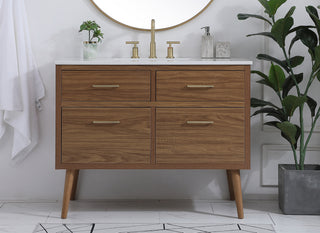 Boise Bathroom Vanity Set in Walnut Brown