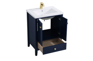 Aqua Bathroom Vanity in Blue