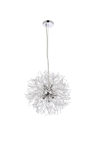 Solace Nine Light Pendant in Chrome